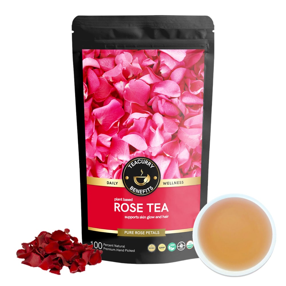Rose Petal Tea - Helps in Digestion, Skin Health, Immunity, Relaxation