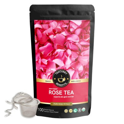 Teacurry Rose Petal Tea Pouch+Infuser