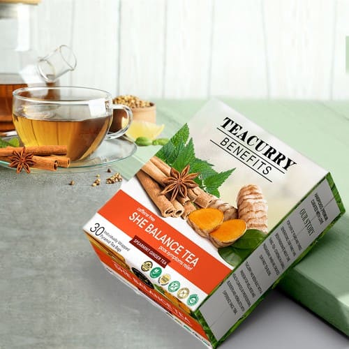 Teacurry pcos pcod Tea top view - tea for pcos weight loss - best tea for pcos weight loss