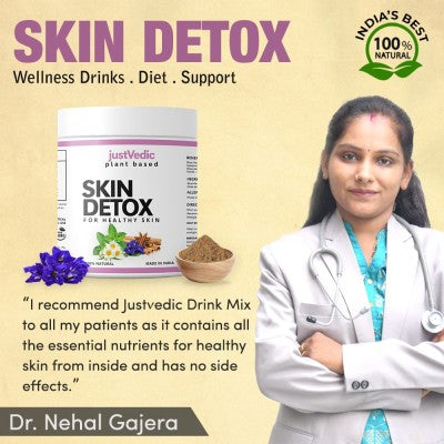 Justvedic Skin Detox Drink Mix Recommend by Dr. Nehal gajera