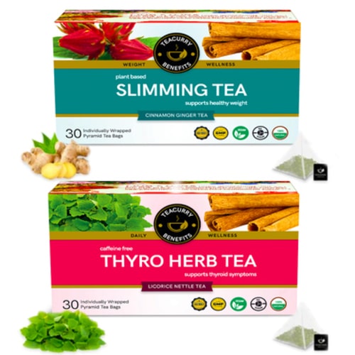 Teacurry thyroid and slimming tea combo pack