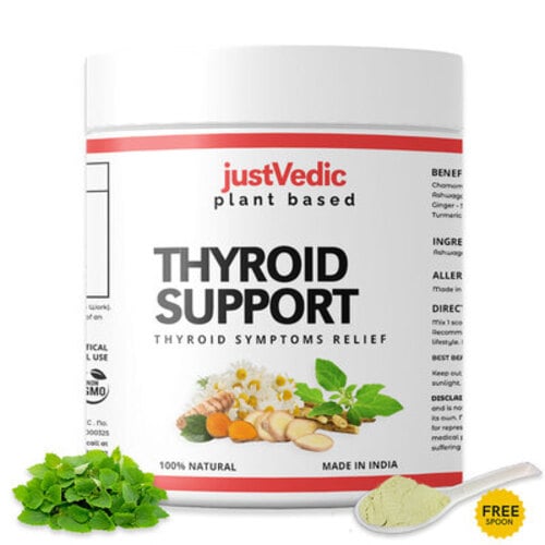 Justvedic Thyroid Support Drink Mix Jar