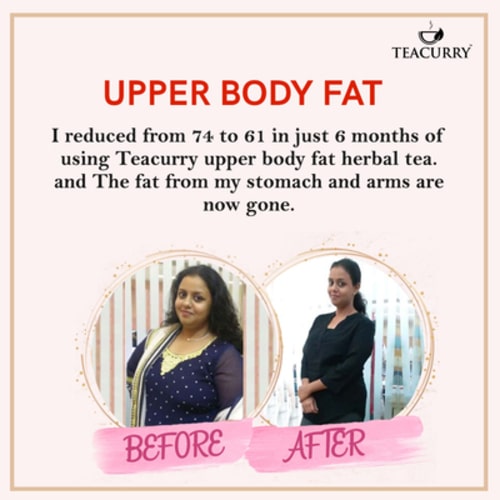 Teacurry Upper Body Fat Tea Before and After