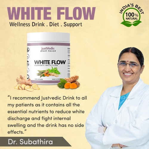 Justvedic White Flow Drink Mix Approved by Doctor subathira