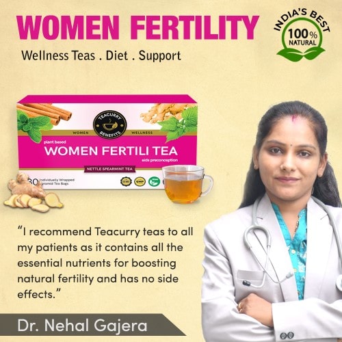 Teacurry Women Fertility Tea Approved by dr. Nehal Gajera - tea for female reproductive system