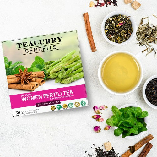 teacurry women fertility tea box top view